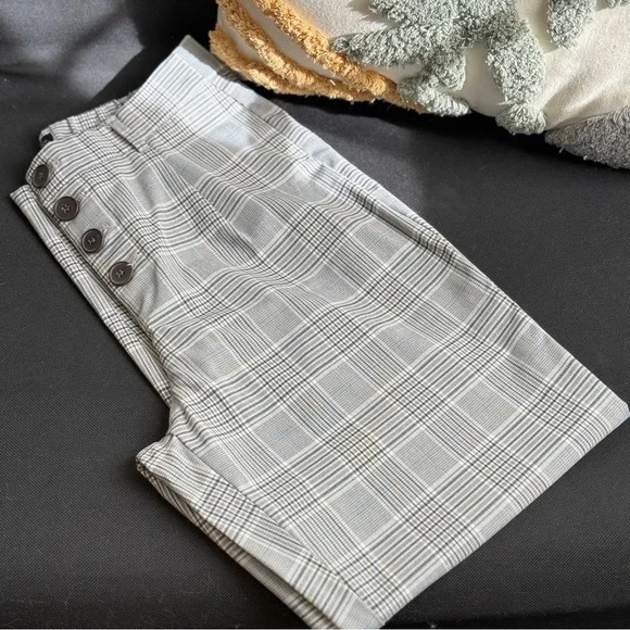 ZARA Plaid High-Waisted Trousers | Size M - Picture 3 of 9
